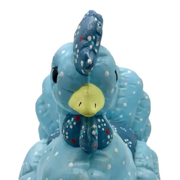 KIMPLE MOLD Chicken Hen VTG 80s OOAK Ceramic Quilted-Look Hand-Painted Hobbyist - Picture 3 of 9